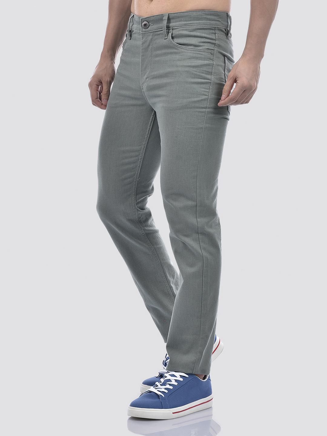 Numero Uno Men Solid Grey Jeans